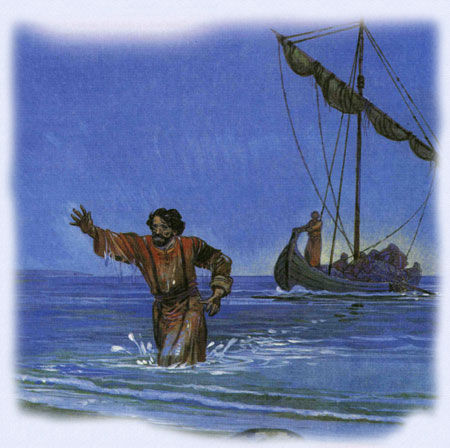 Gesù si manifestò di nuovo ai discepoli sul mare di Tiberìade dans images sacrée giovanni1